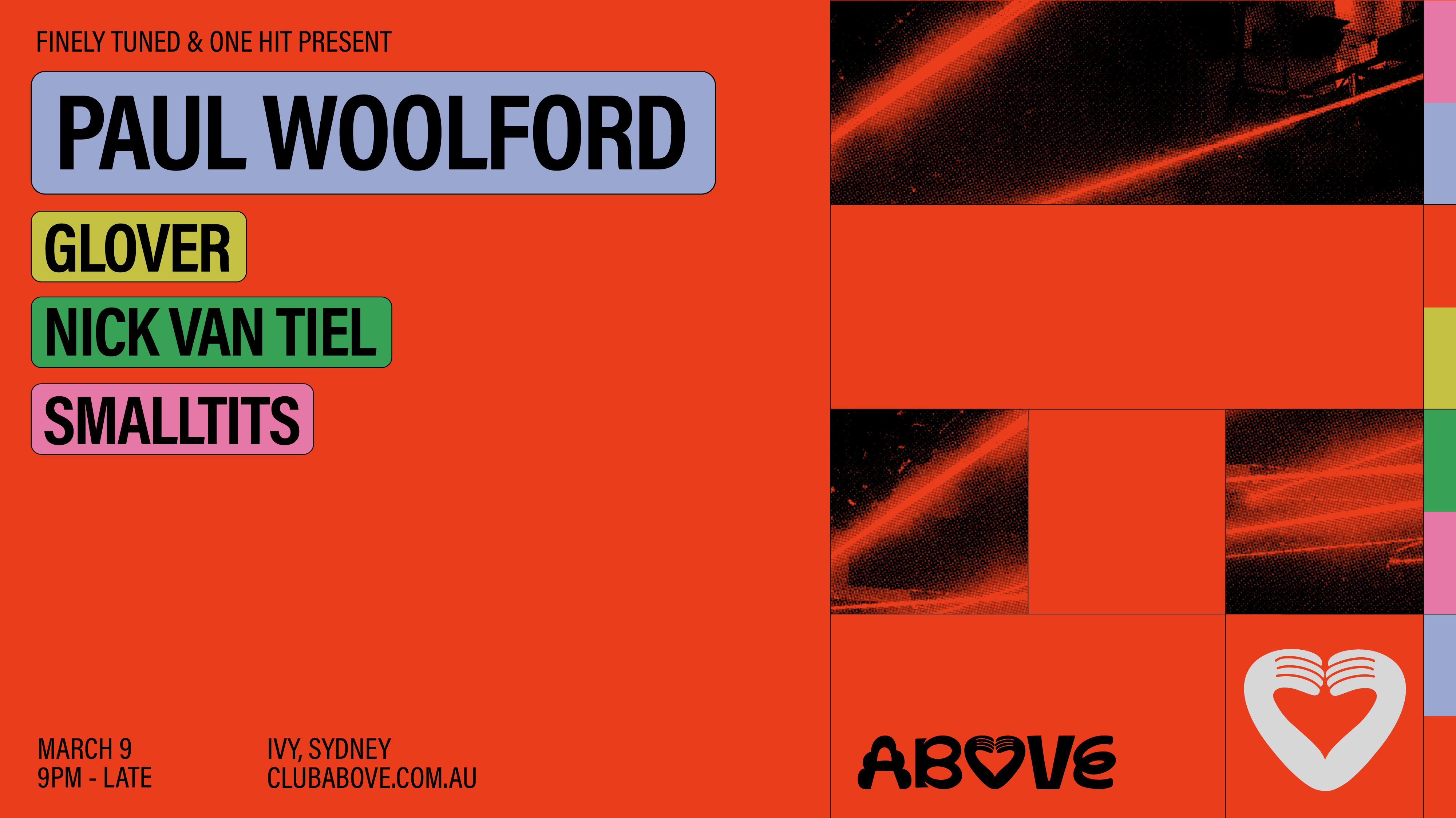Above — March 9 feat. Paul Woolford (UK) - フライヤー表