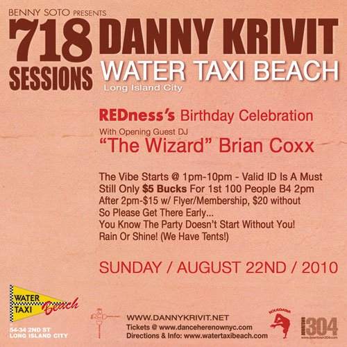 718 Sessions with Danny Krivit - フライヤー裏