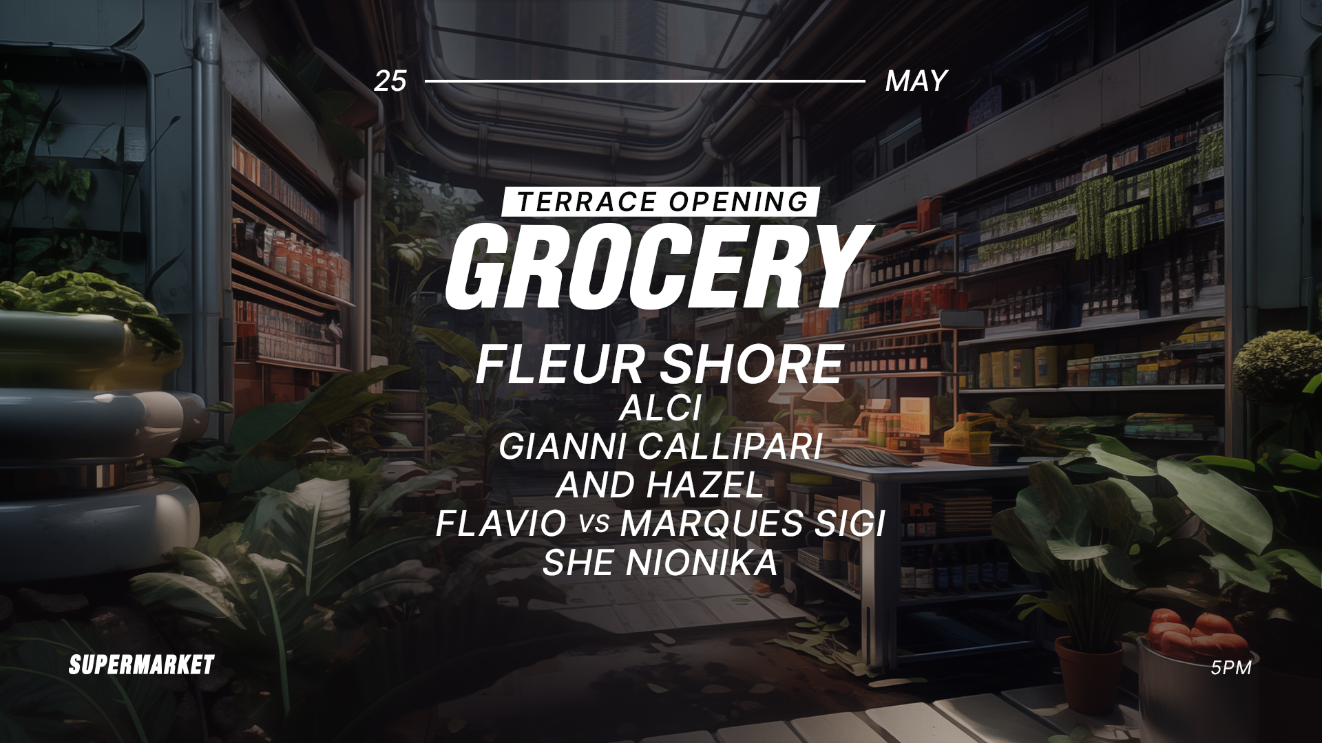 Grocery pres. Terrace opening with Fleur Shore - フライヤー表