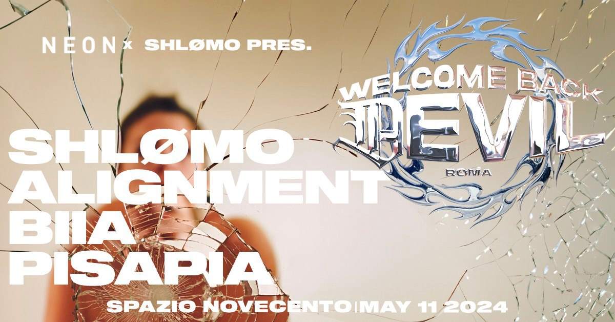 NEON & Shlømo pres. WELCOME BACK DEVIL at SPAZIONOVECENTO - Página trasera