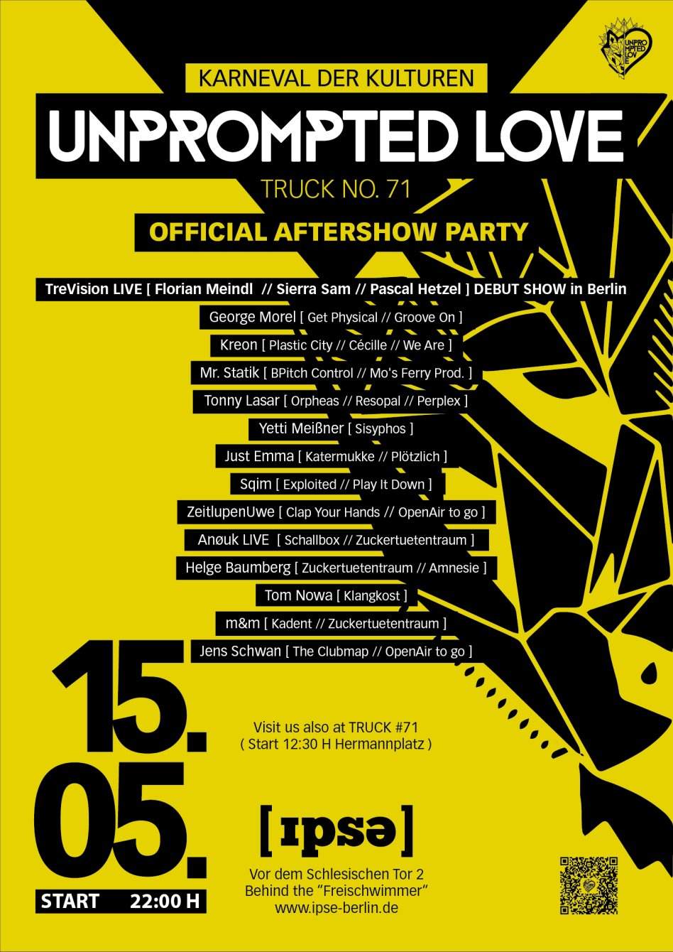 Karneval der Kulturen Official Aftershow - Unprompted Love - with Trevision Live - Página frontal