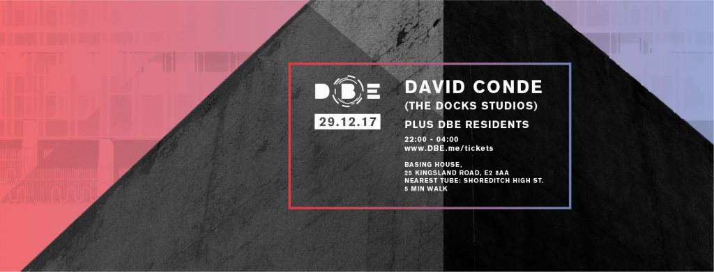 dbe: London Xmas Party // David Conde - フライヤー表