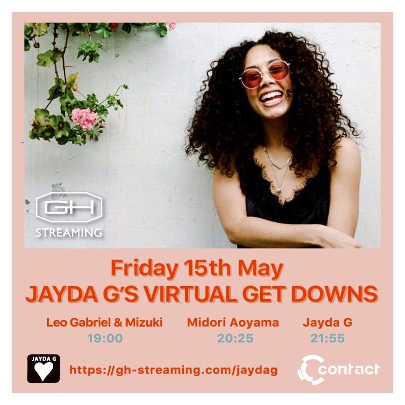Jayda G's Virtual Get Downs - フライヤー表