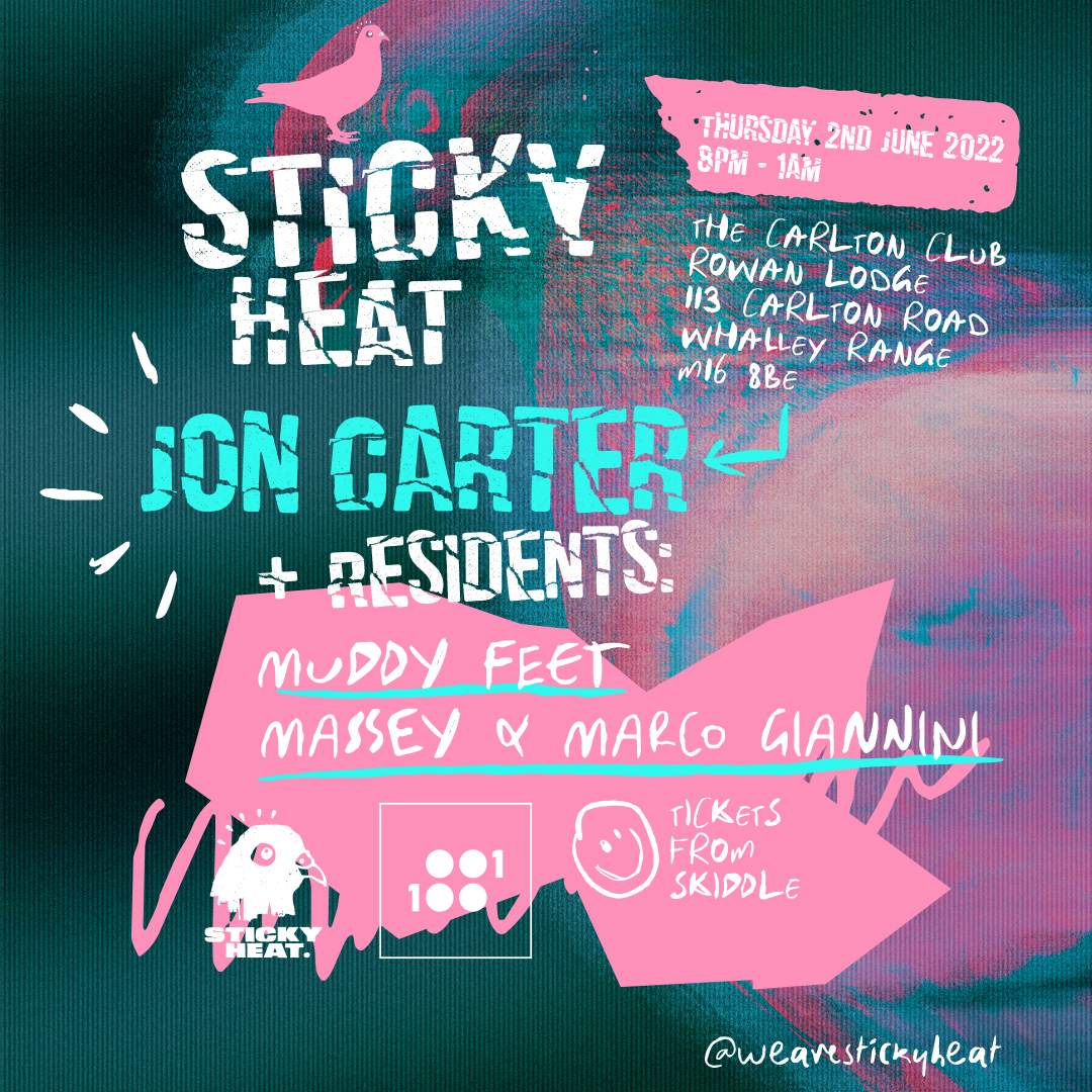 Sticky Heat. with Jon Carter - フライヤー表