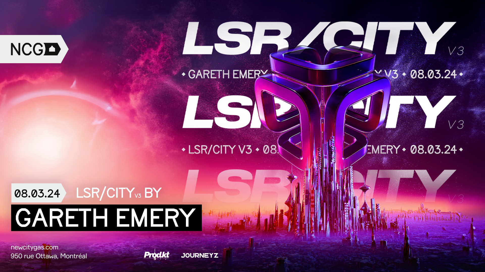 LSR/CITY V3 by Gareth Emery - フライヤー表