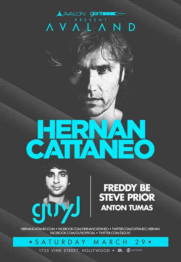 Avaland presents: Hernan Cattaneo, Guy J & Freddy Be - Página frontal
