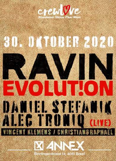 Raving Evolution with Daniel Stefanik & Alec Troniq Live - フライヤー表