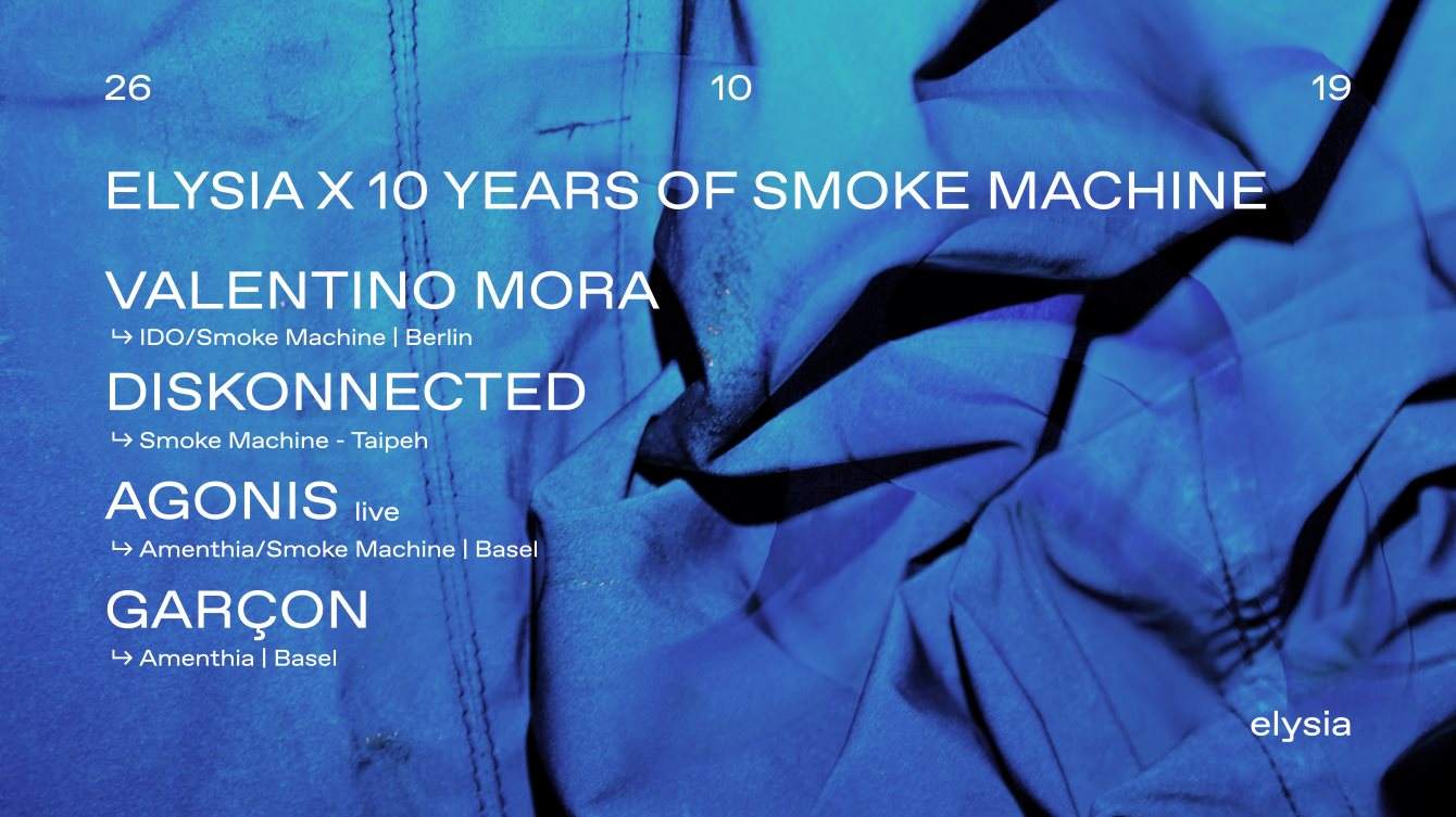 Elysia X 10 Years of Smoke Maschine - フライヤー裏
