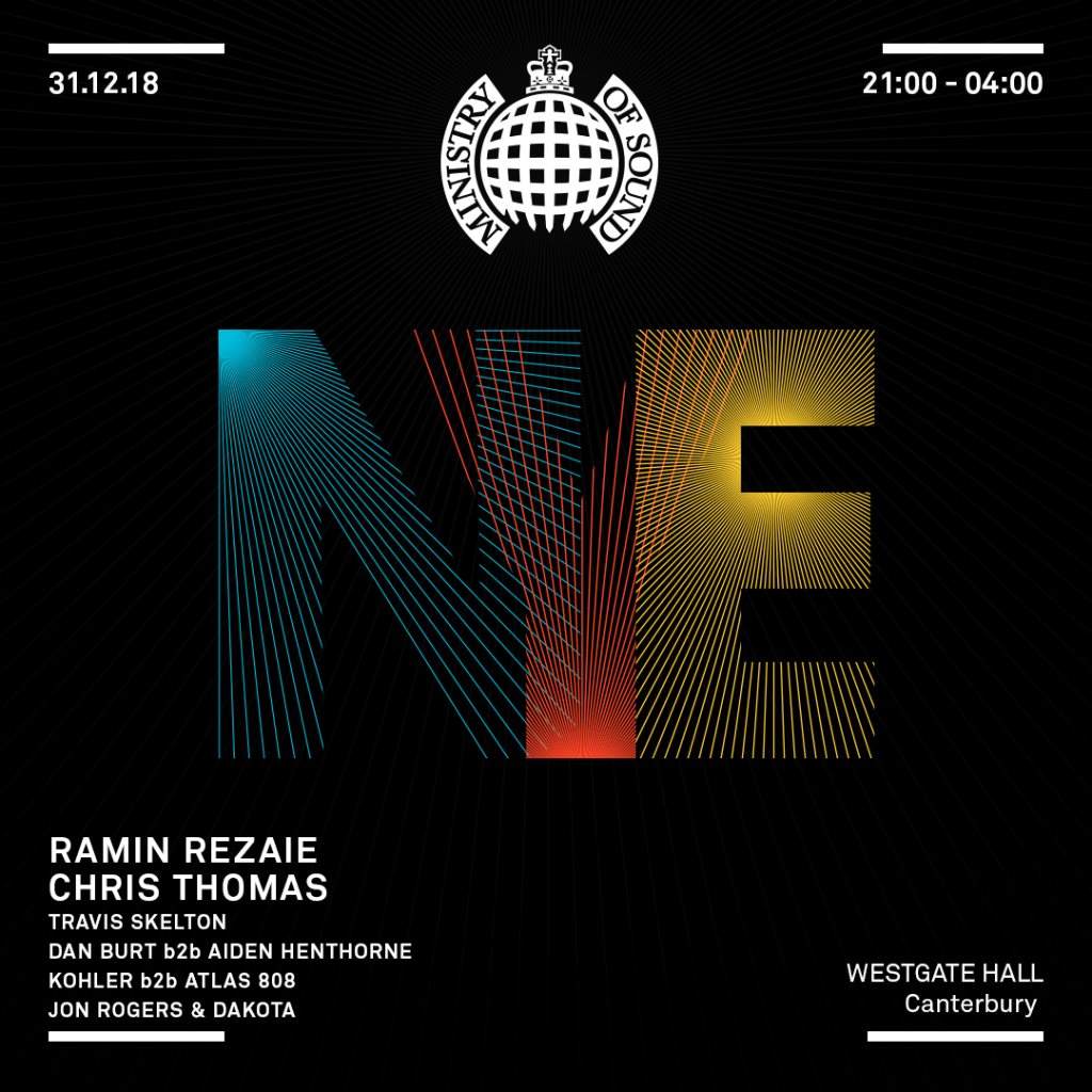 NYE . Ministry of Sound . Canterbury - フライヤー表