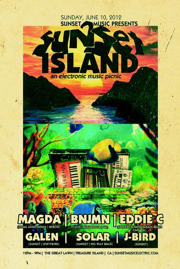 Sunset Island: An Electronic Music Picnic Featuring: Magda, Bnjmn & Eddie C + After-Party - Página frontal