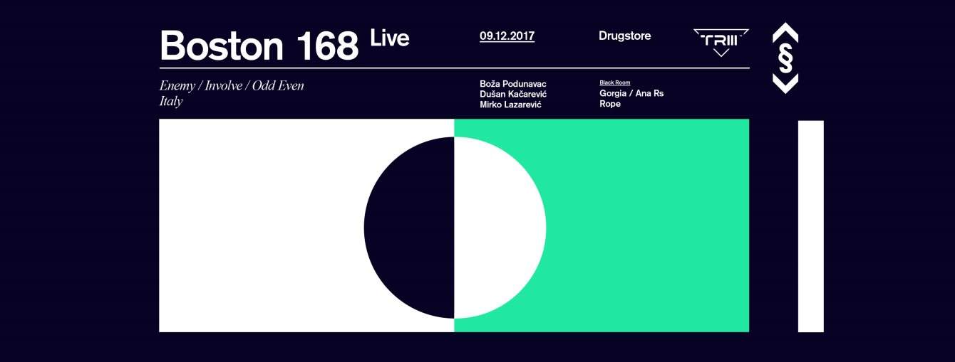 Boston 168 Live presented by Triii - フライヤー表