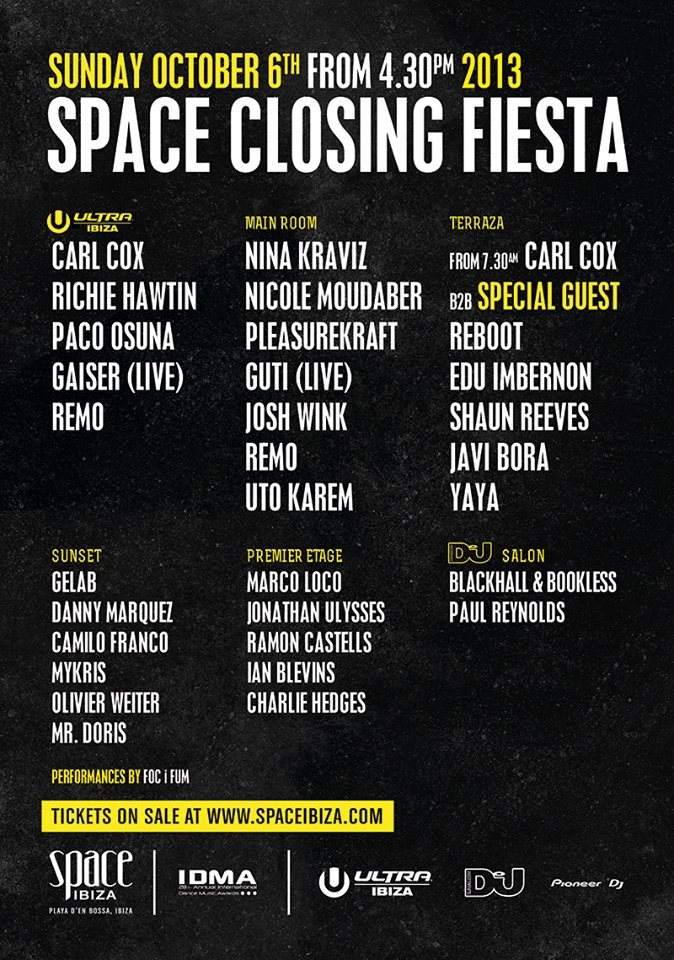 Space Closing Fiesta 2013 - Página frontal