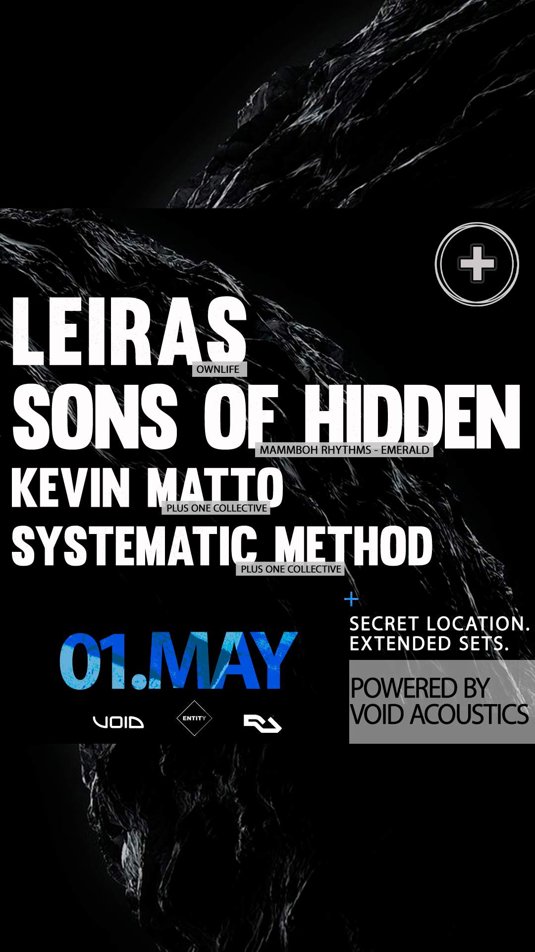 Plus One x Leiras + Sons Of Hidden - フライヤー表