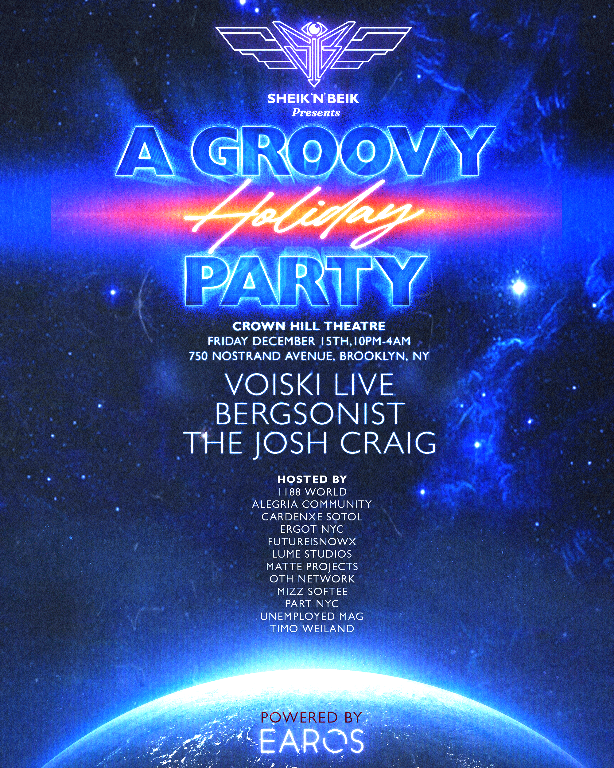 SHEIK 'N' BEIK PRESENTS: A GROOVY HOLIDAY PARTY - フライヤー表