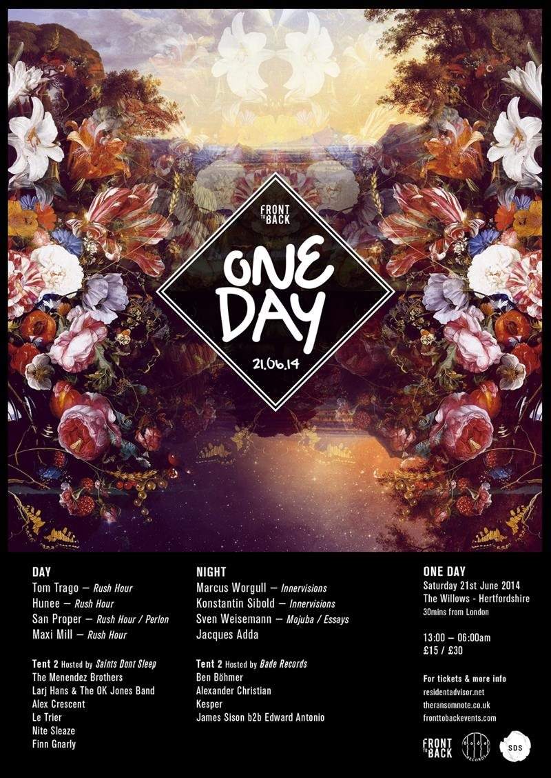 Front To Back presents One Day - Página frontal