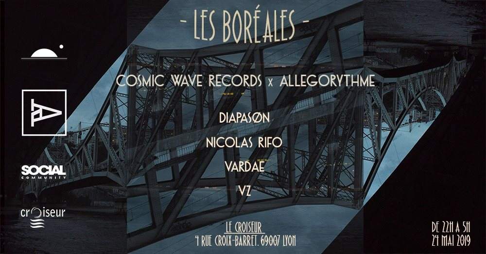 Cosmic Wave Records x Allegorythme - Les Boréales - フライヤー表