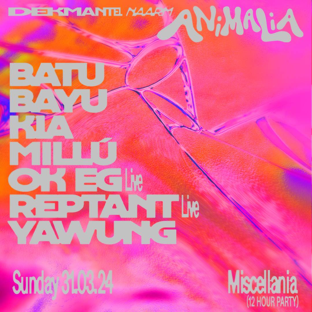 Dekmantel x Animalia - Miscellania Sunday - フライヤー表