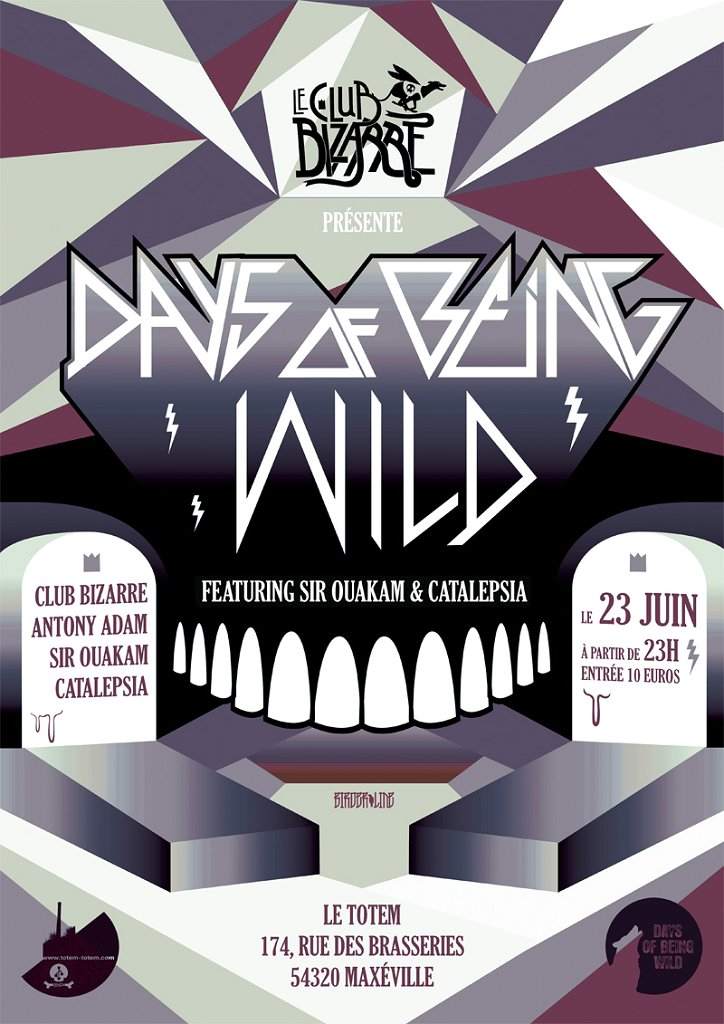 Club Bizarre Présente: Days Of Being Wild Soundsystem feat. Sir Ouakam & Catalepsia - Página frontal