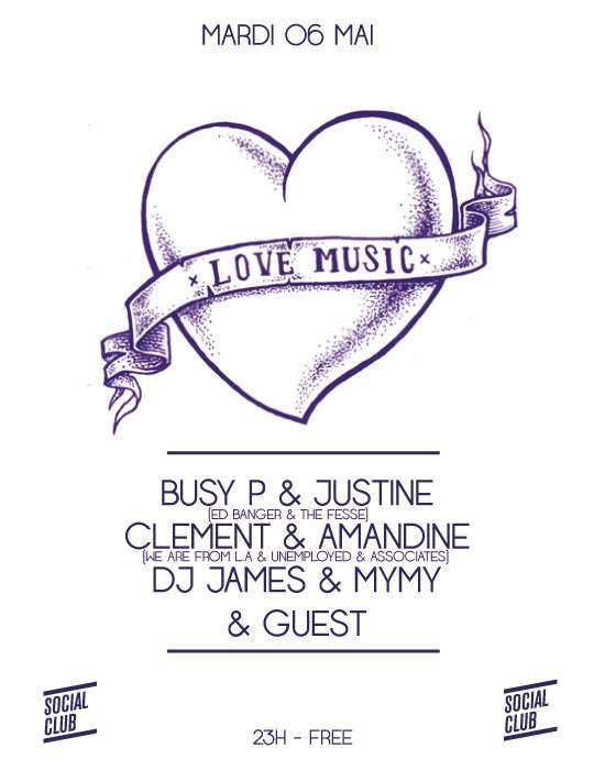 Love Music: Busy P - フライヤー表