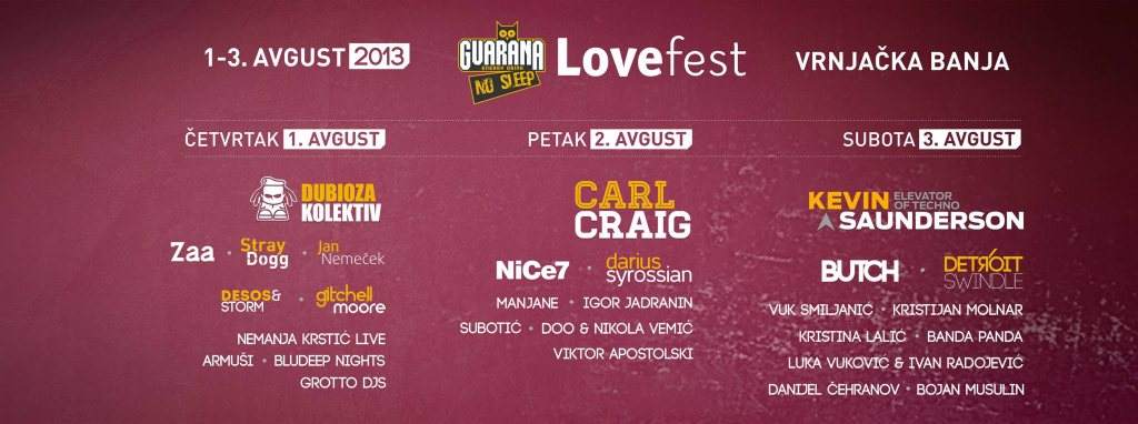 Guarana Love Fest - フライヤー表