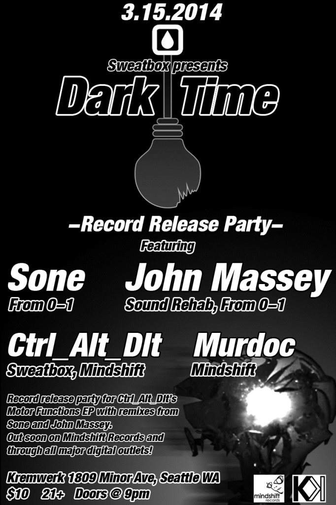 Sweatbox presents: Dark Time with Sone, John Massey and Murdoc! - フライヤー表