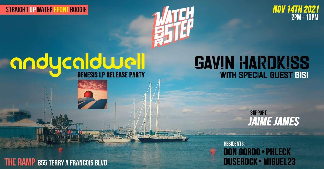Watch Our Step feat. Andy Caldwell & Gavin Hardkiss- Outdoor/Daytime Waterfront Boogie - Página frontal