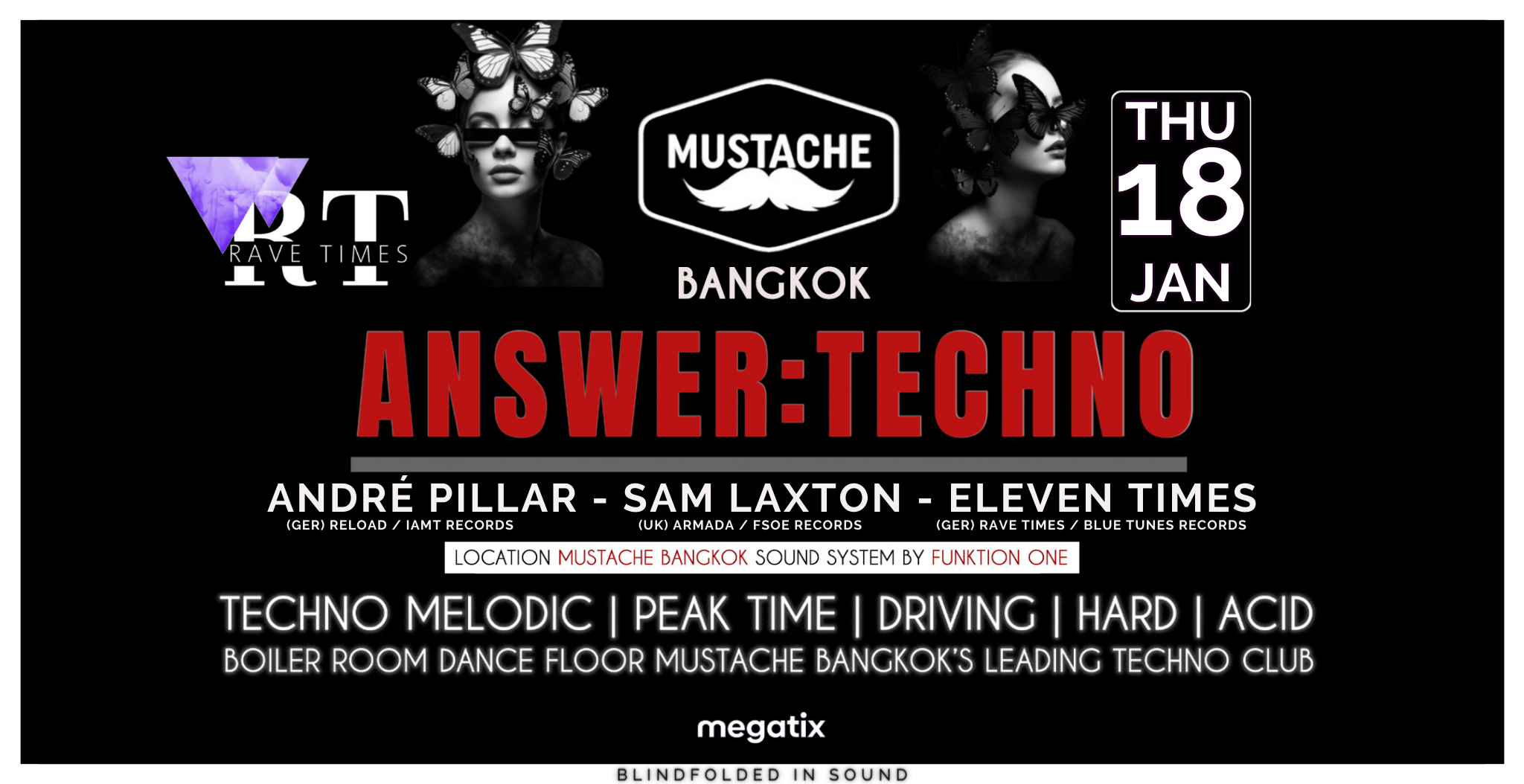 Answer TECHNO by Rave Times bei Mustache Bar Bangkok