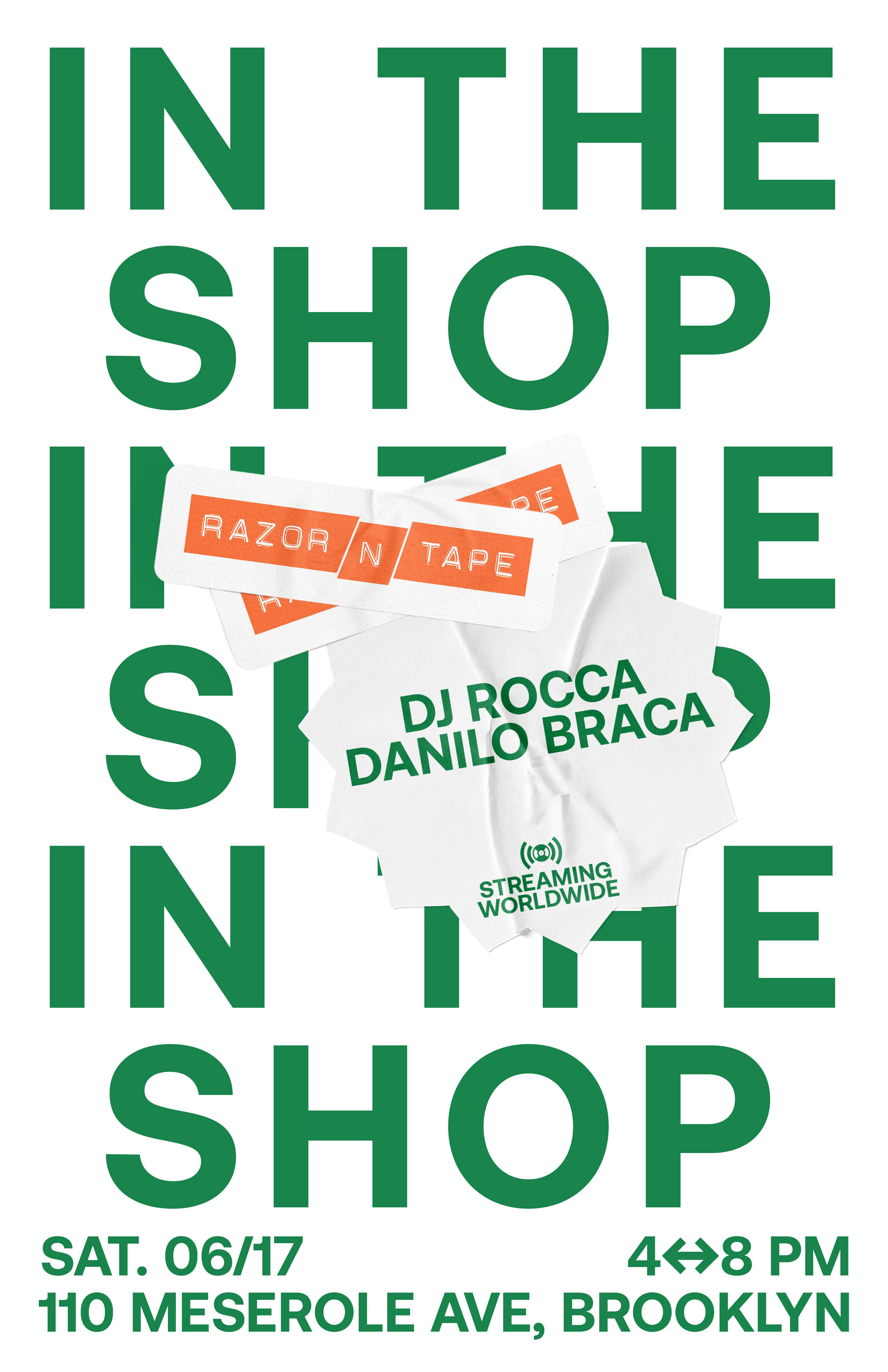In The Shop: DJ Rocca & Danilo Braca - フライヤー表