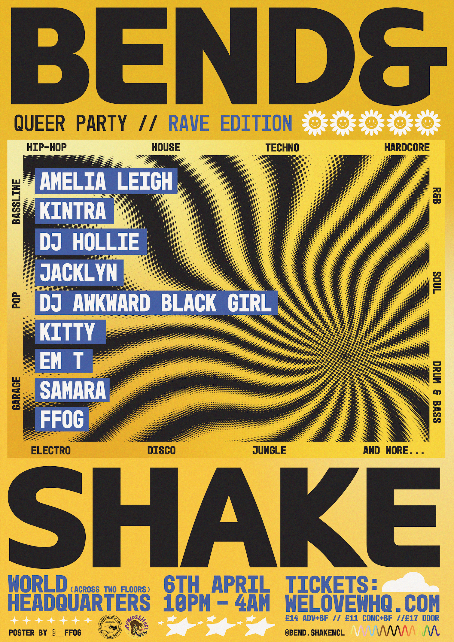 Bend& Shake - Queer Party - Easter Rave Edition - フライヤー表