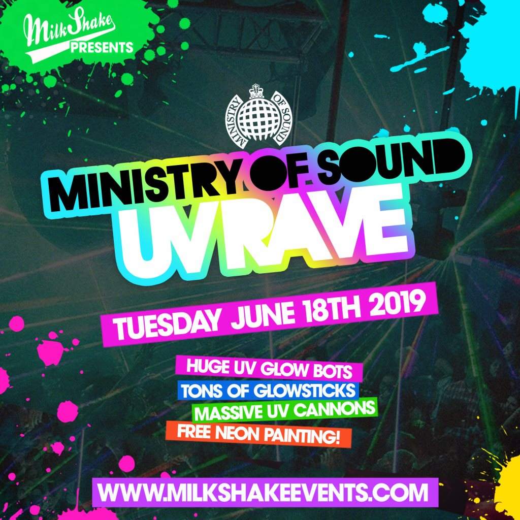 The Ministry of Sound Summer UV Rave at Ministry Of Sound, London
