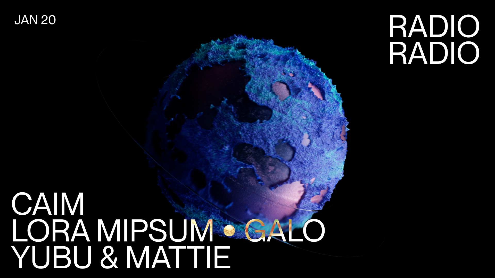 Caim • Lora Mipsum • Galo • Yubu & Mattie - フライヤー表