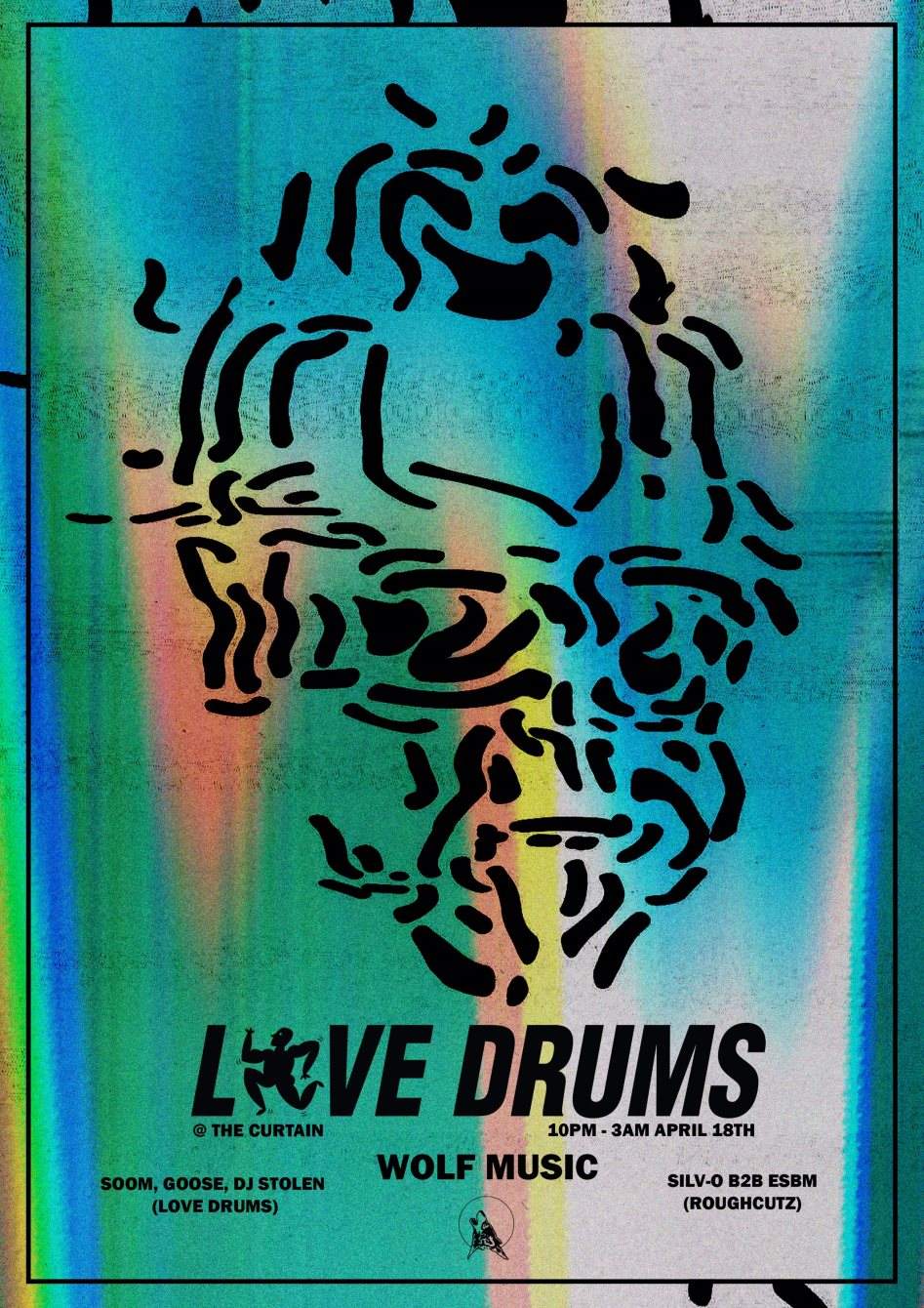 [CANCELLED] Love Drums at The Curtain with Wolf Music - Página frontal