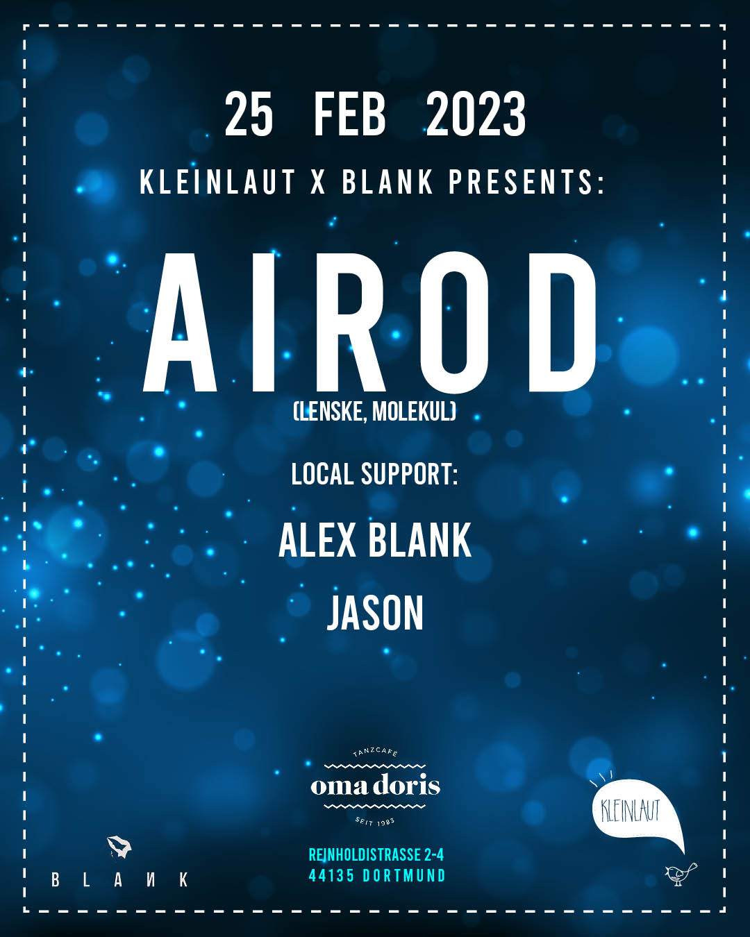 Kleinlaut x Blank presents: Airod - フライヤー表