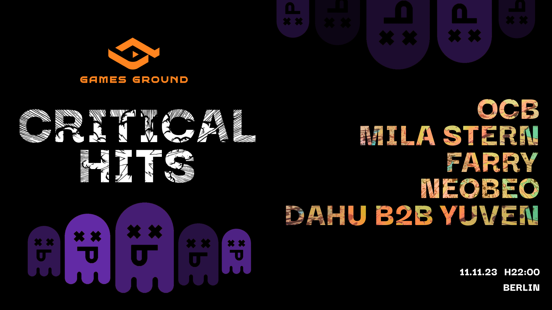Games Ground Closing Party 'Critical Hits' - Página frontal