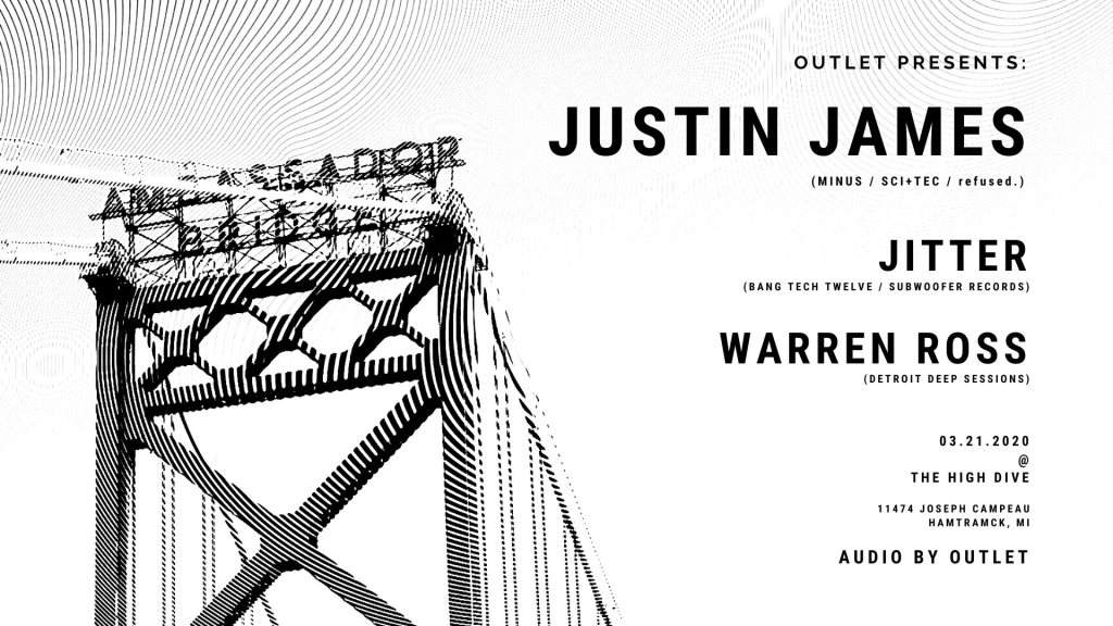 Outlet presents: Justin James - Página frontal