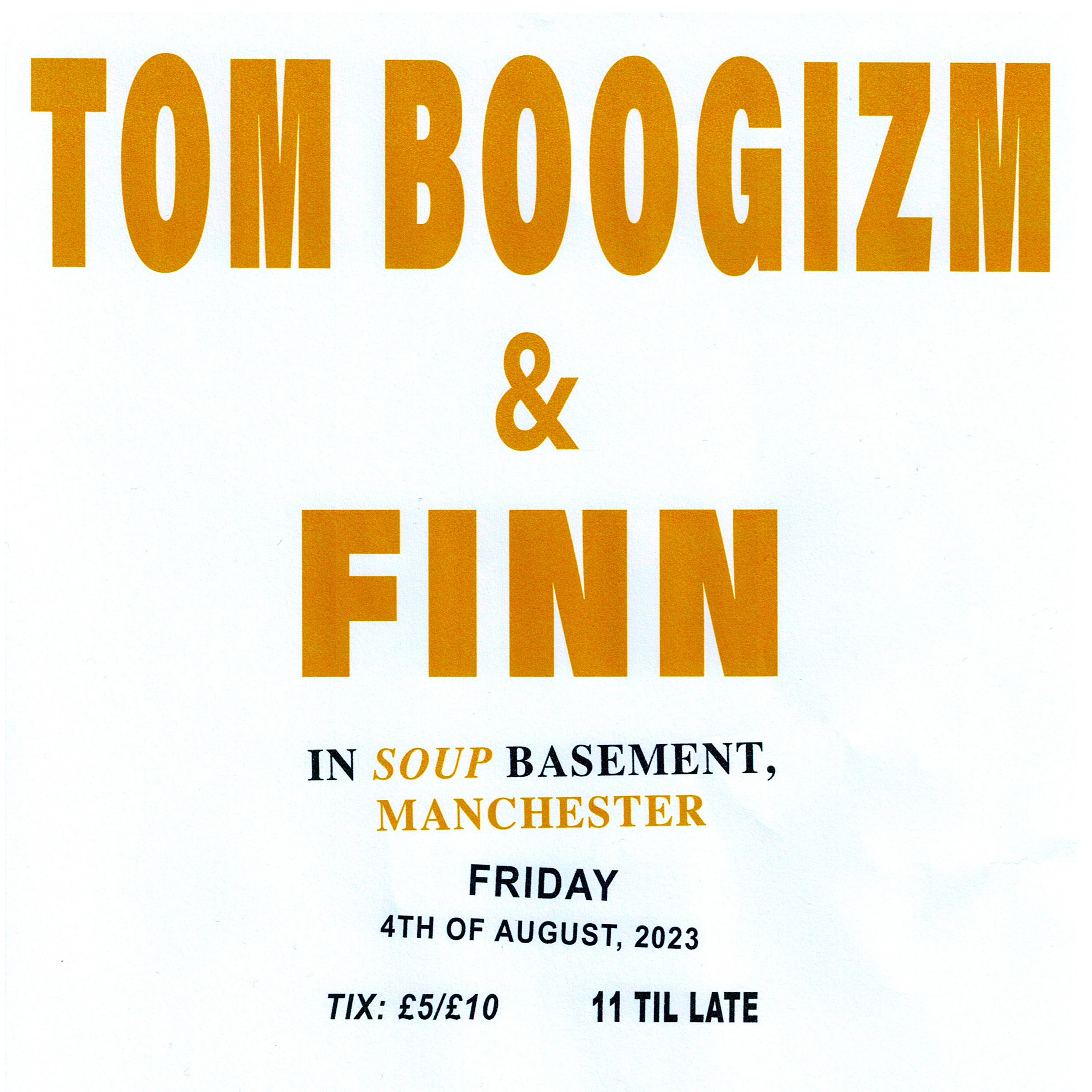 Finn & Tom Boogizm, Soup - Página frontal