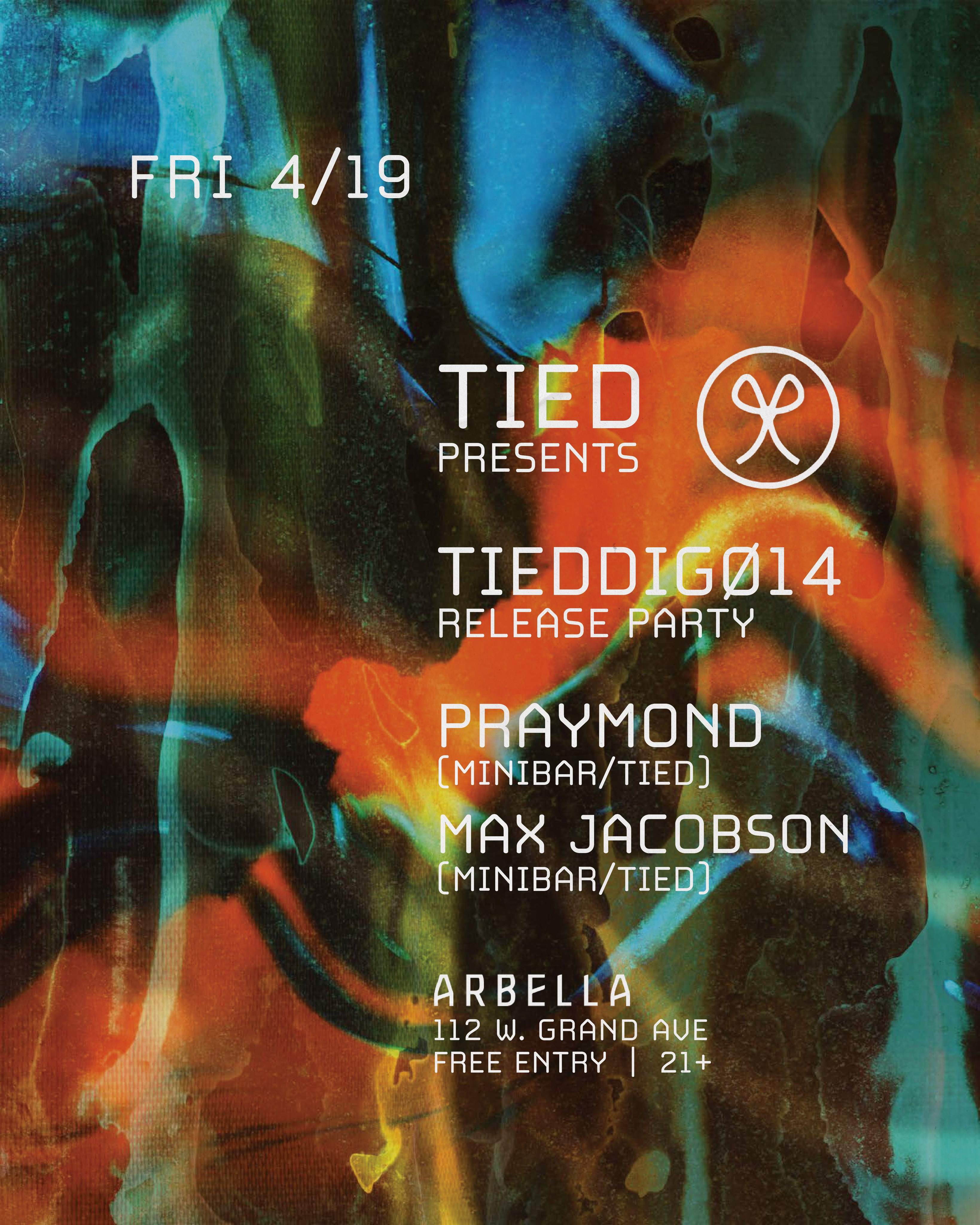 TiedDIG014 Release party with Praymond, Max Jacobson - Página frontal