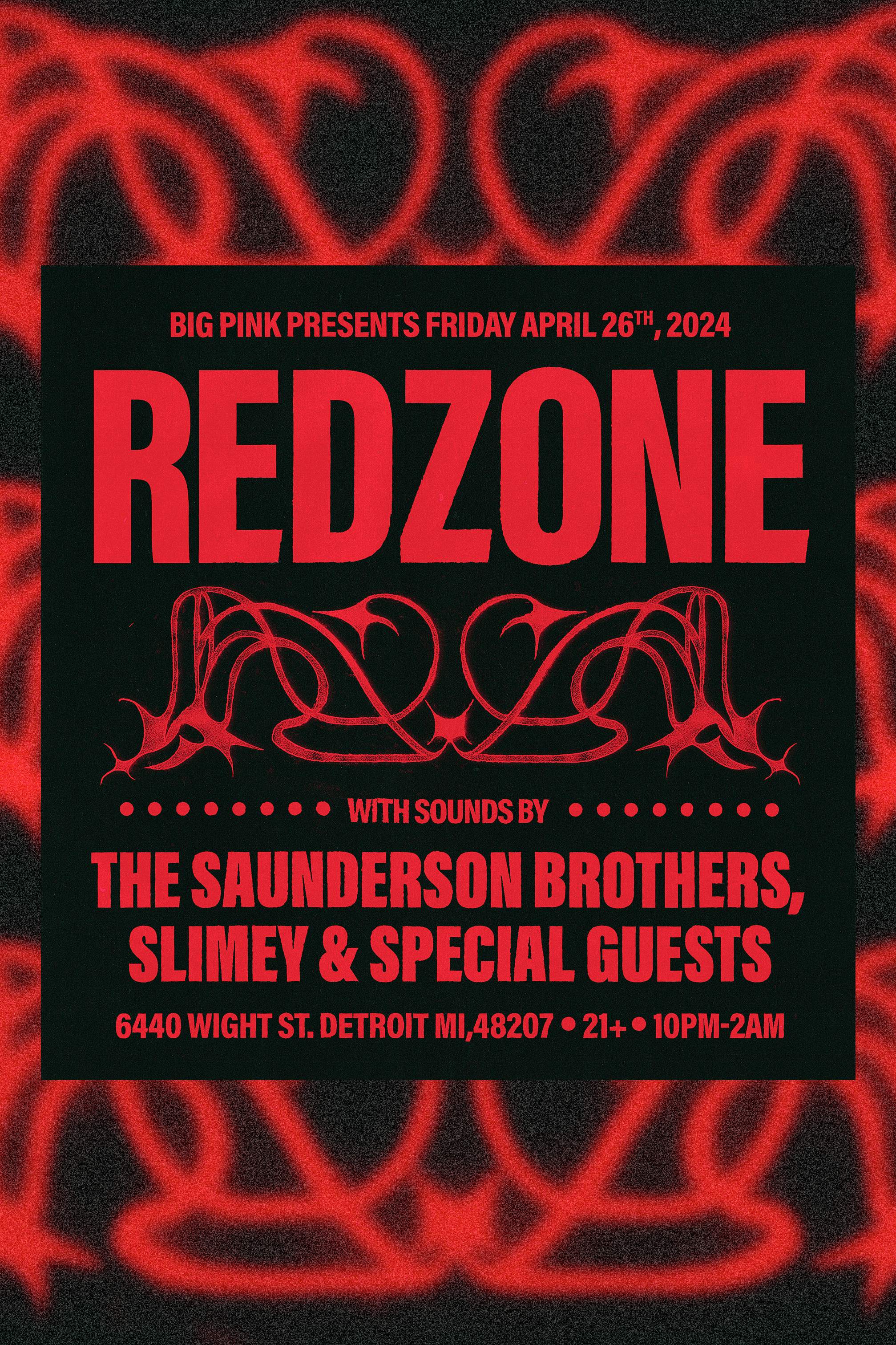 REDZONE: THE SAUNDERSON BROTHERS, SLIMEY & SPECIAL GUESTS - Página frontal