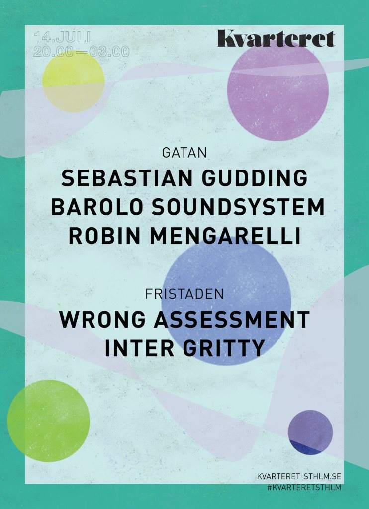 Lördag with Sebastian Gudding / Wrong Assessment / Inter Gritty - フライヤー表