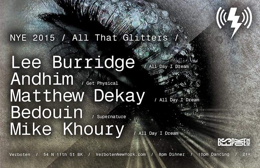 All That Glitters NYE: Lee Burridge / Andhim / Matthew Dekay / Bedouin / Mike Khoury - Página frontal