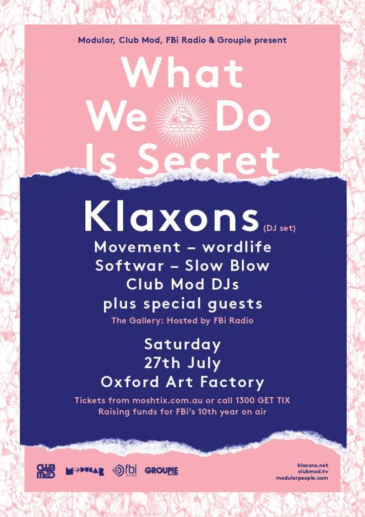 What We Do Is Secret – A Modular Party Feat. Klaxons - Página frontal