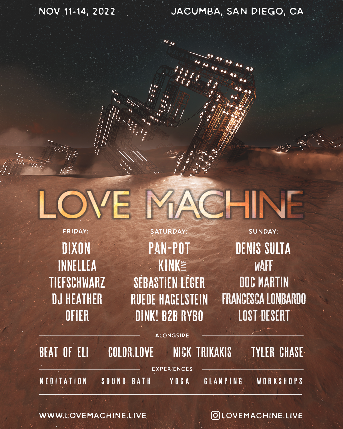 Love Machine Fall'22 (ft. Dixon, Innellea, Pan-Pot, KiNK, Denis Sulta) - Página frontal