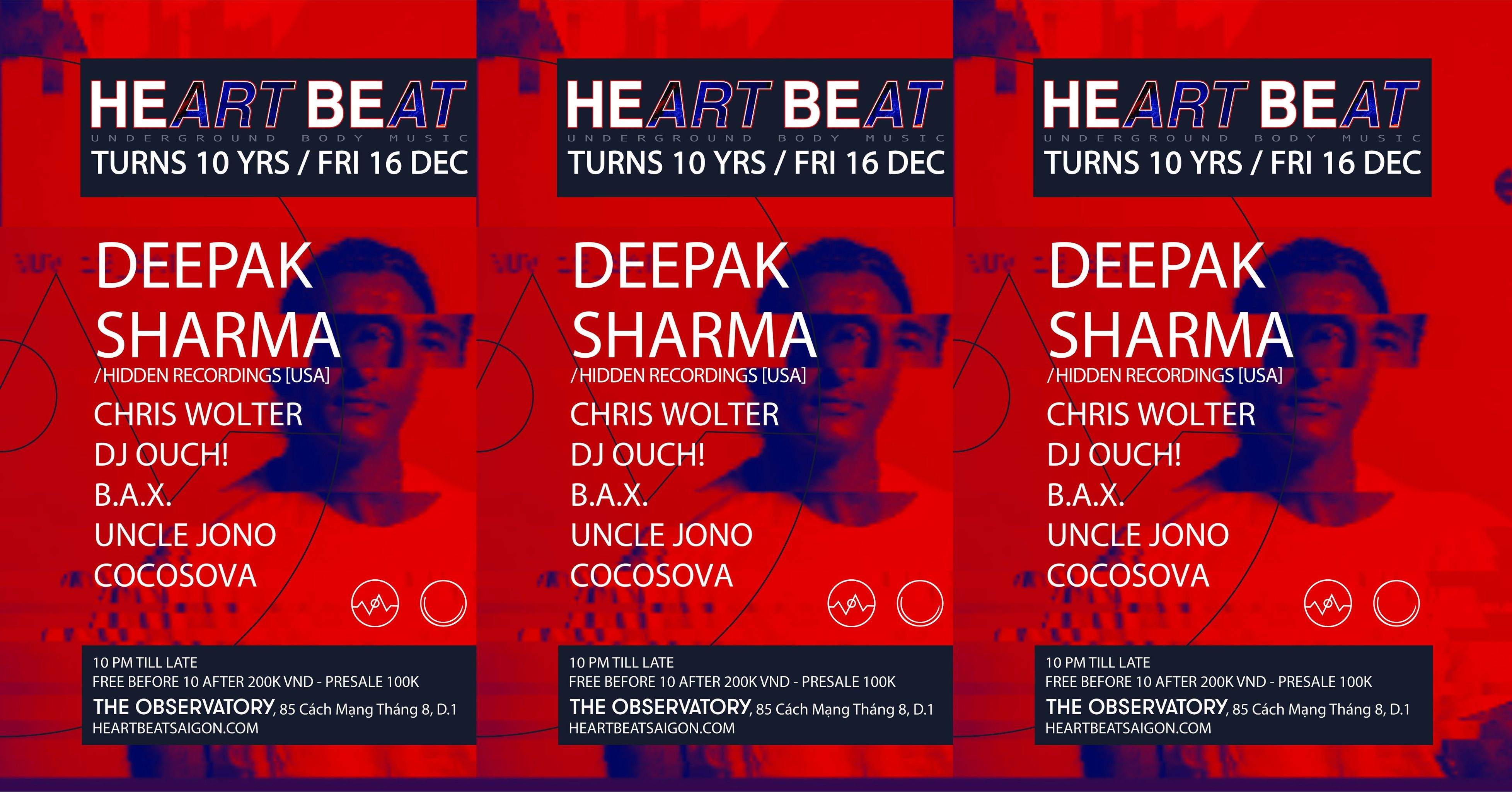 Heart Beat turns 10 with Deepak Sharma - フライヤー表