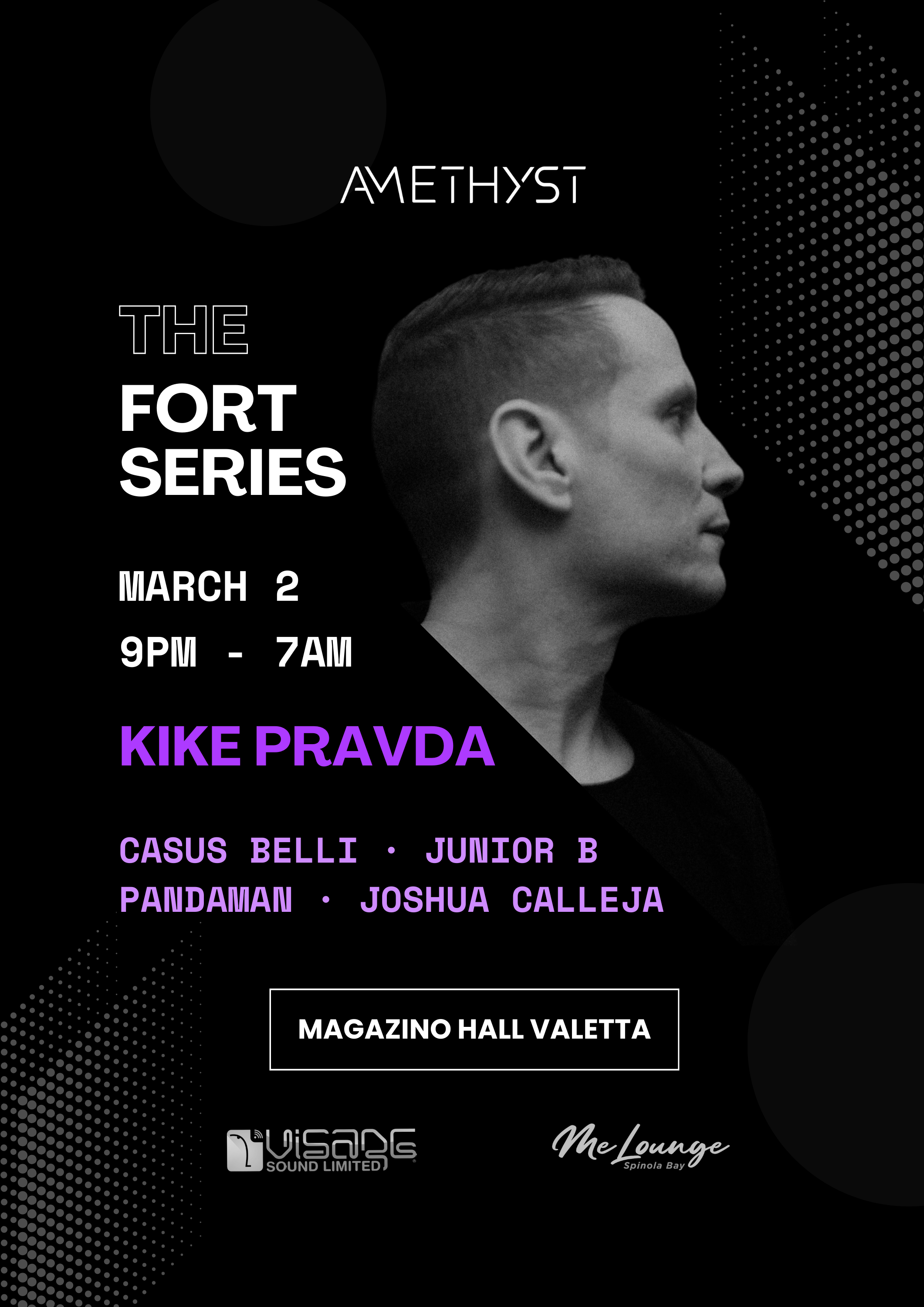 Amethyst presents: Kike Pravda at the Fort Series - Página trasera