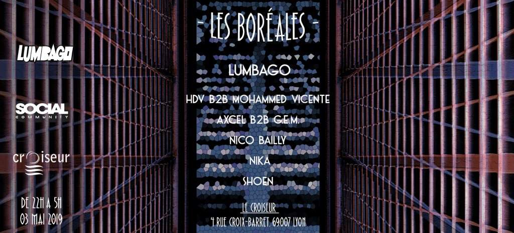 Les Boréales - Lumbago - Le Croiseur - フライヤー表