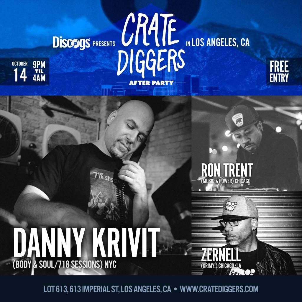 Crate Diggers Los Angeles Record Fair & After Party w/ Ron Trent, Danny Krivit - Página frontal