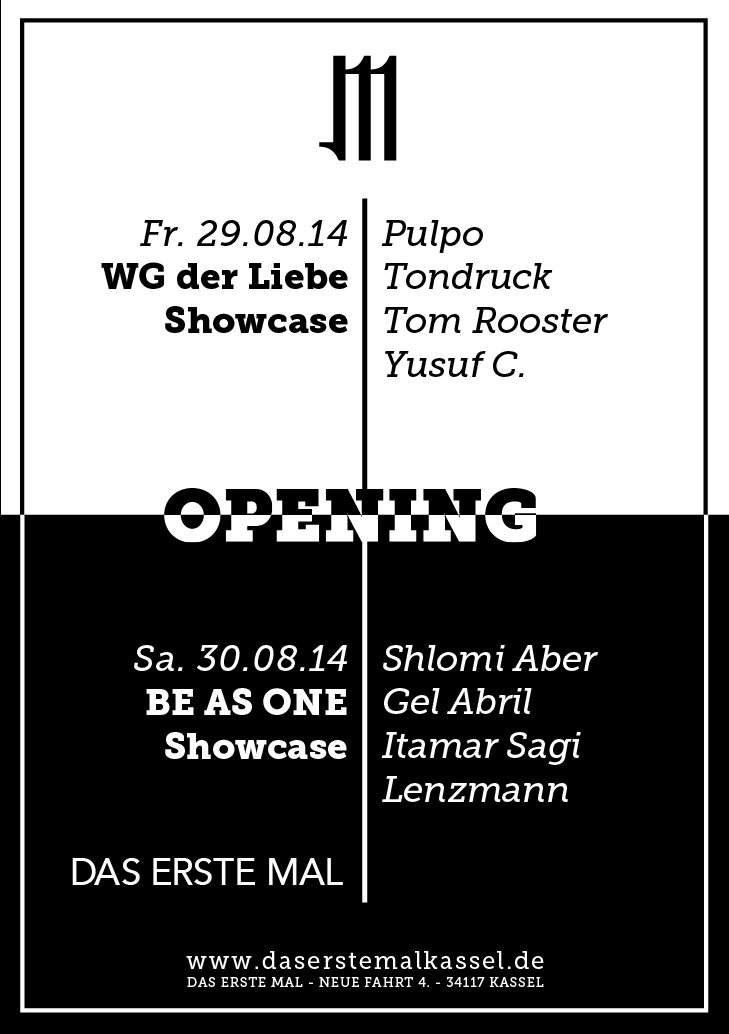 WG Der Liebe presents Be As One Showcase - Página frontal