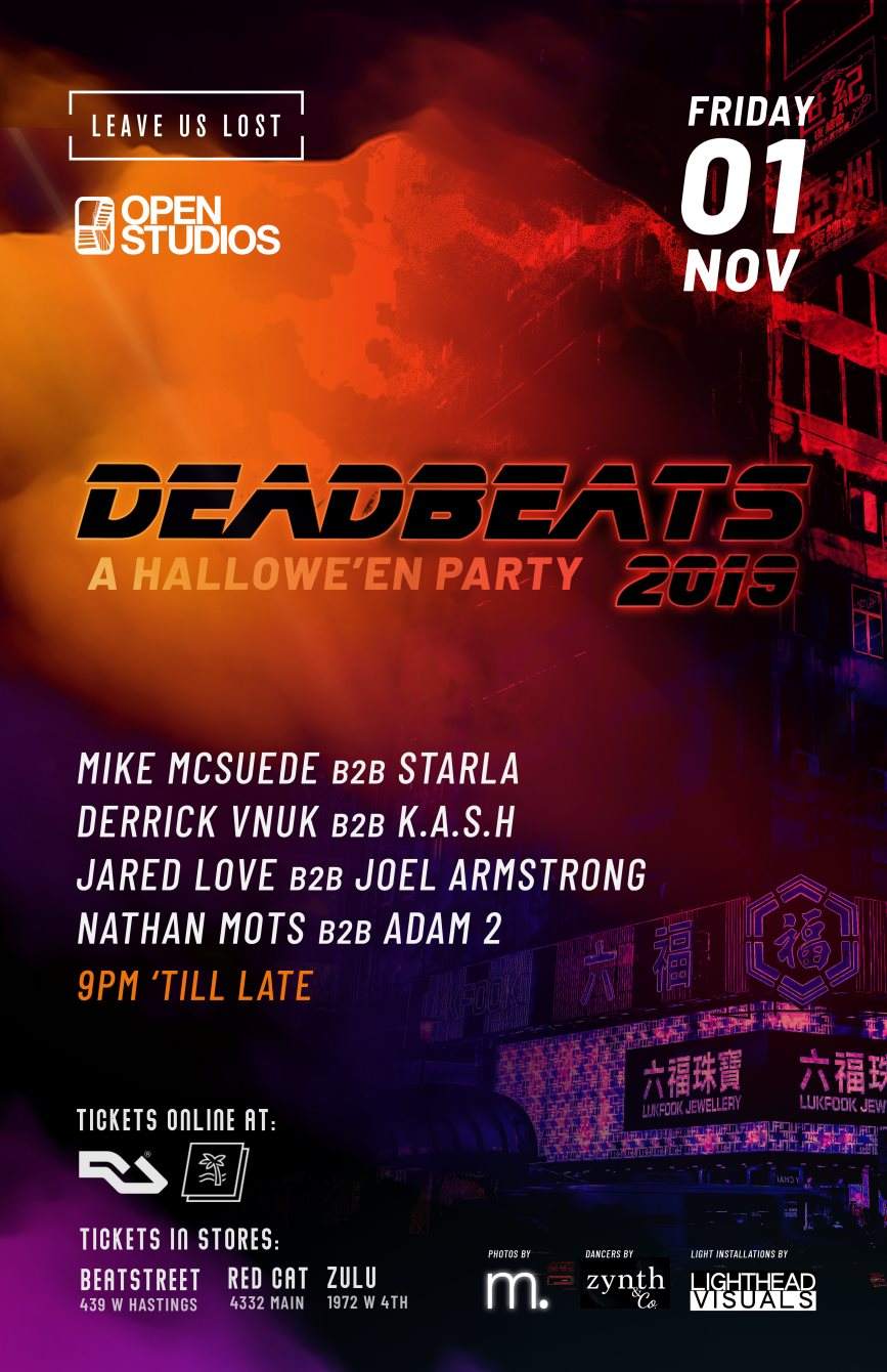 Deadbeats 2019: A Hallowe'en Party - Página trasera