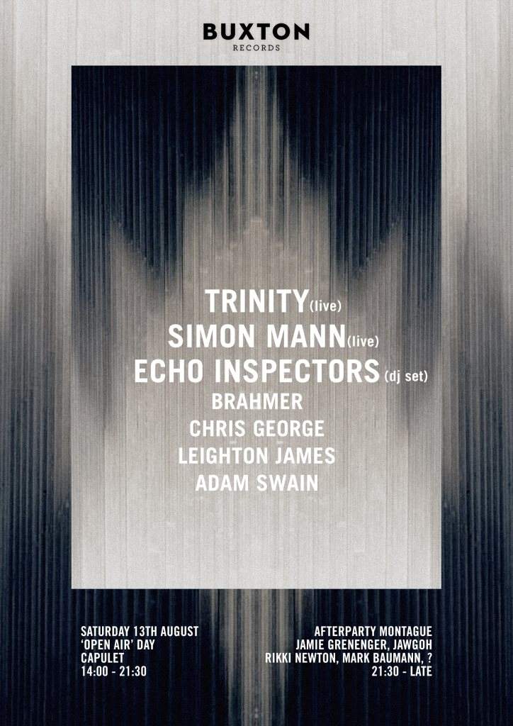 Buxton Pres. Trinity, Simon Mann & Echo Inspectors - フライヤー表