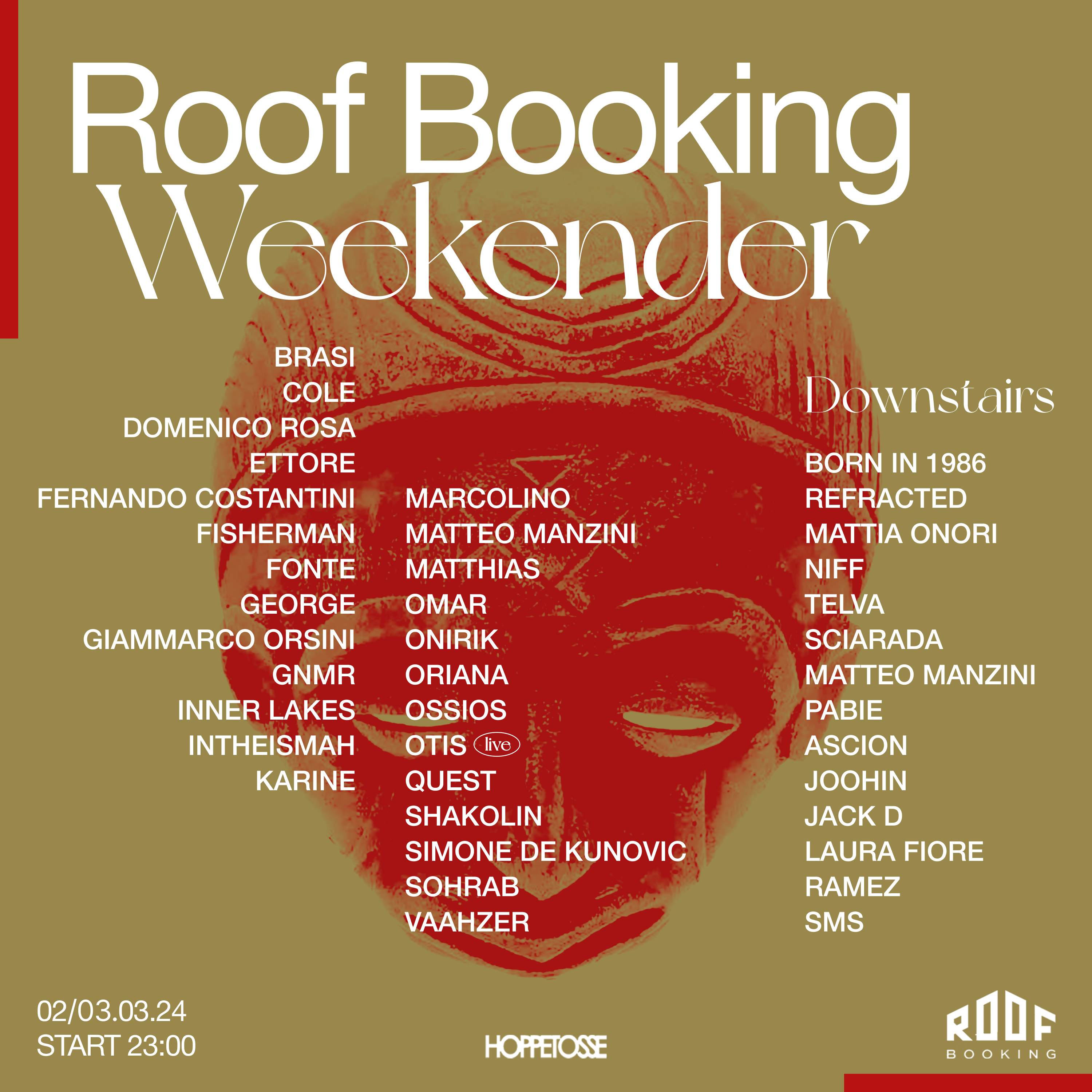 Roof Booking Weekender - フライヤー裏